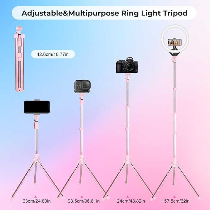 Aureday 14'' Pink Selfie Ring Light - Image 7