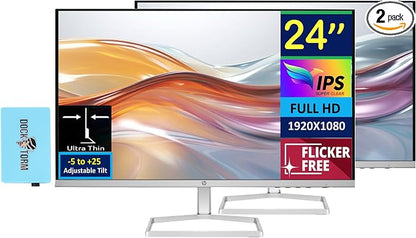 HP Series 5 524sw 24" 300 nits IPS FHD Monitor Adjustable Tilt, Flicker Free by HP