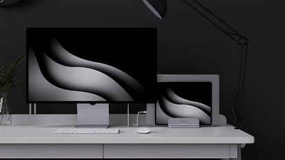 Double Aluminum Laptop Vertical Stand Organizer, Sturdy Notebook Computer - Image 8
