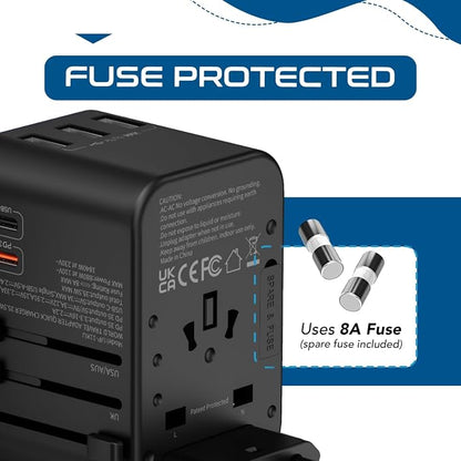 Ceptics Universal Travel Adapter, 35W International Power Adapter - Image 9