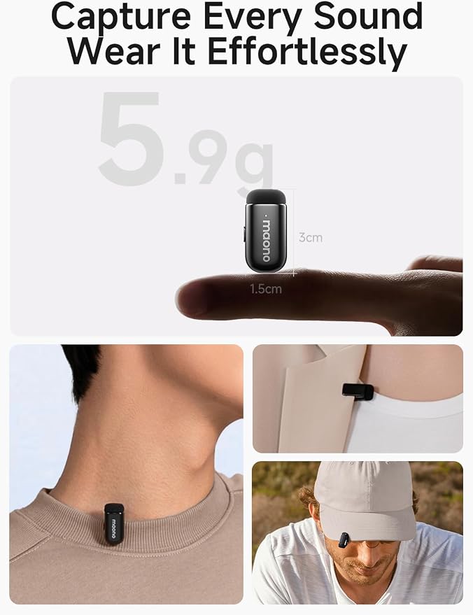 MAONO WAVE T1 Mini Wireless Lavalier Microphone - Image 5
