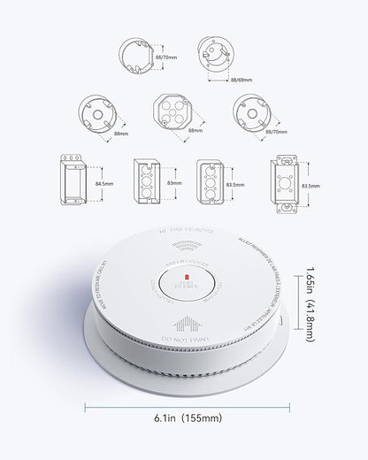 SITERWELL Hardwired Smoke Detector Carbon Monoxide Detector 10 Year Battery - Image 9