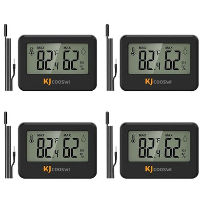 4PCS Mini Digital Hygrometer and Thermometer Reptile Thermometer by KJCOOSWI