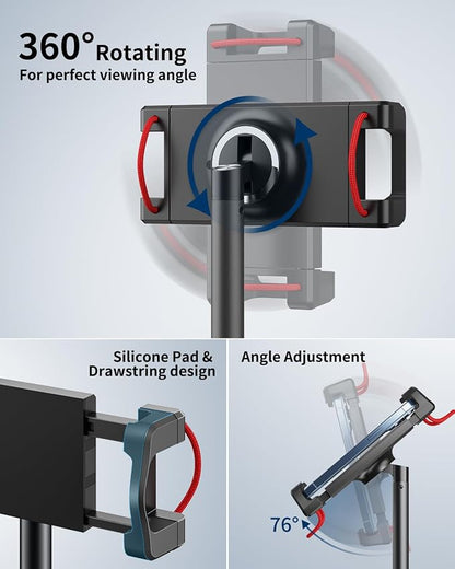 SAIJI Tablet Stand Holder, Height Adjustable Portable Monitor Stand, 360 Degree - Image 4