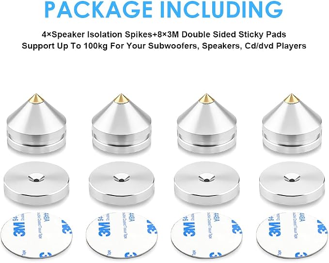 4Pcs Speaker Spikes Floor Protectors Shockproof Speaker Isolation Spikes - Image 3