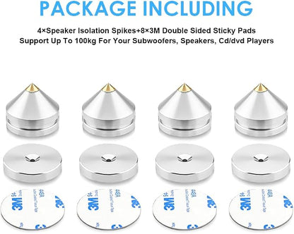 4Pcs Speaker Spikes Floor Protectors Shockproof Speaker Isolation Spikes - Image 3