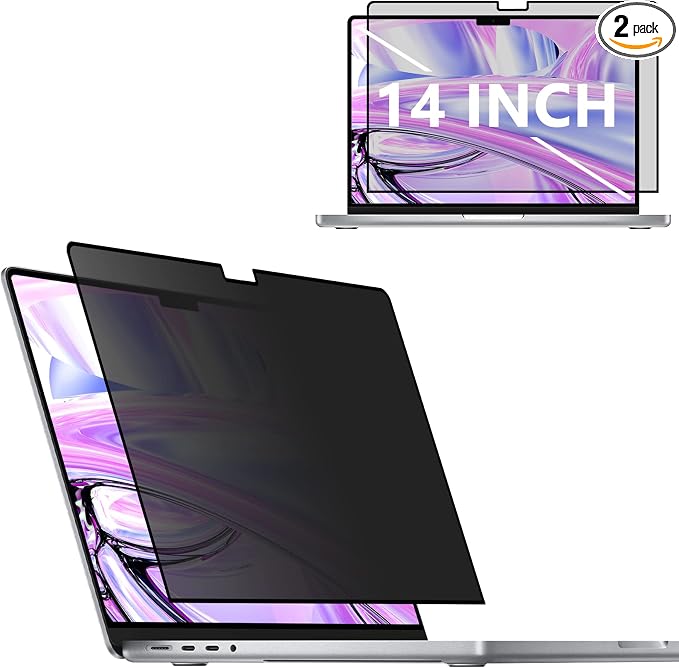 Privacy Screen Protector for MacBook Pro 14 Inch 2021-2024, Removable Privacy by Halloive