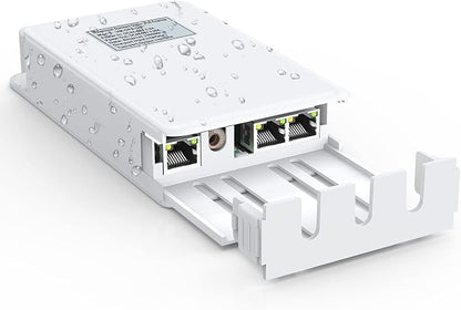 VIMIN 2-Port Outdoor PoE Gigabit Extender, 1 in 2 Out PoE Repeater by Vimin