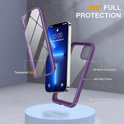 Miracase Glass Case for iPhone 13 Pro Max 6.7 inch, Upgrade Full-Body Clear - Image 3