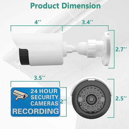 WALI Fake Security Camera with Flashing Red Light, Dummy Cameras - Image 3