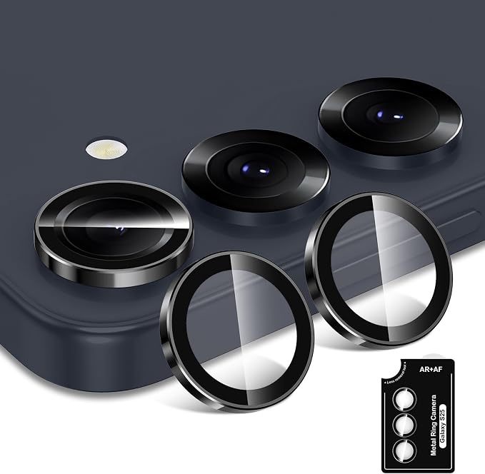 for Samsung Galaxy S25 Camera Lens Protector, Individual Metal Ring Tempered - Image 2
