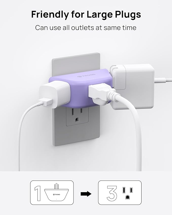 TROND Purple Outlet Extender - Image 3