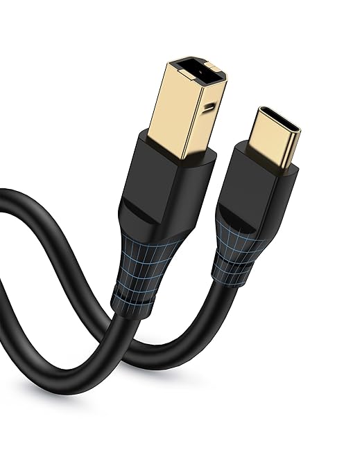 Printer Cable 20ft, Scanner USB C to USB B Cable by Bordsek