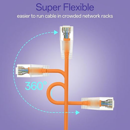Cat6a Patch Cables 2ft Slim, Cat6 Ethernet Patch Cable Pure Copper, Flexible - Image 4