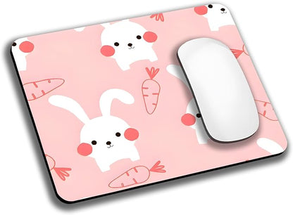 Pink Kawaii Rabbit Mouse Pads for Desk, Portable Wireless Computer Mouse pad by EASTSMOOTH