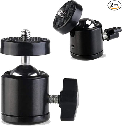 Universal 1/4" Swivel Mini Ball Head Screw Tripod Mount（2 Pack）, EszkozTA360 by EszkozTA