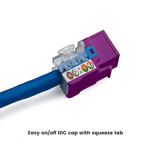 trueCABLE Cat6A Keystone Jack, Unshielded, 90 Degree Punch-Down, UL Listed - Image 5