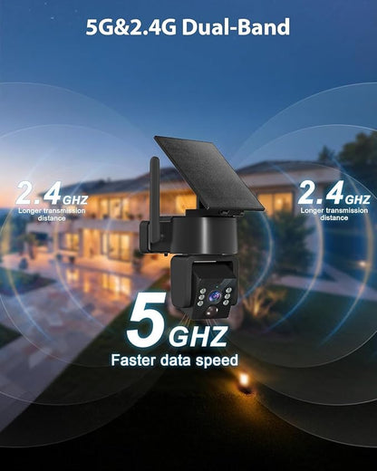 5G & 2.4G Wi-Fi Outdoor Camera Wireless, Solar Security Cameras Wireless Outdoor - Image 4