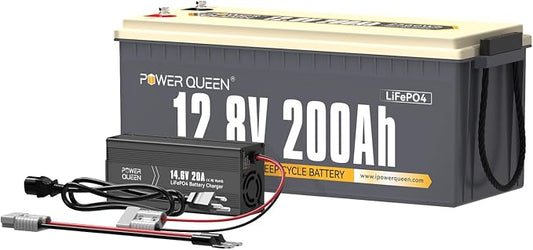 Power Queen 12.8V 200Ah LiFePO4 Battery by PowerQueen