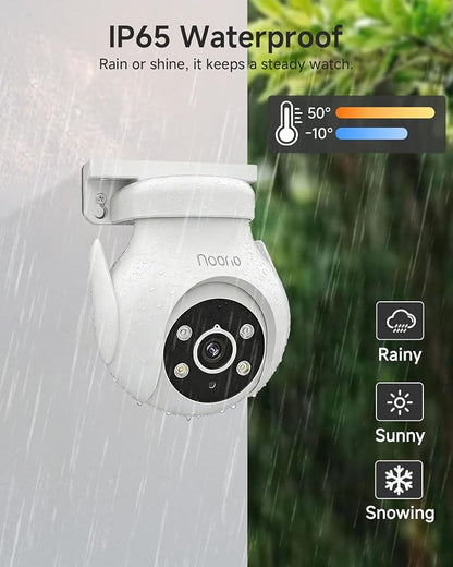 Noorio 2K Security Camera Outdoor 360° Pan/Tilt, Two Way Talk Wired Outdoor - Image 7