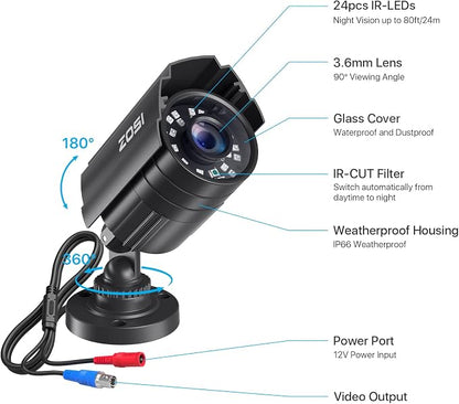 ZOSI 1080P HD TVI Security Camera - Image 8