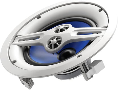 Audio 3-Way Premium in-Ceiling 8" Round Speaker, Dual 1-inch Silk Dome Tweeters - Image 3
