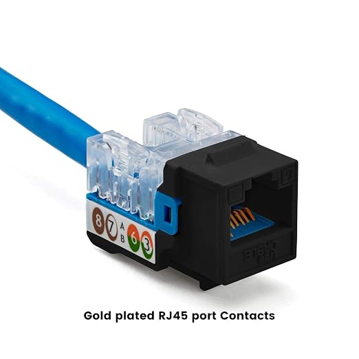trueCABLE Cat6 Keystone Jack, Unshielded, 90 Degree Punch-Down, PoE++ 100W - Image 6