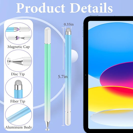 Stylus Pens for Touch Screens, 2 in 1 Magnetic Disc Stylus Pen for iPad - Image 2