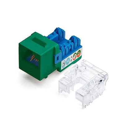 trueCABLE Cat6A Keystone Jack, Unshielded, 90 Degree Punch-Down, UL Listed by trueCABLE
