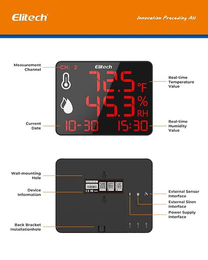 Elitech Bluetooth Hygrometer Thermometer Reusable Temperature Recorder Data - Image 8