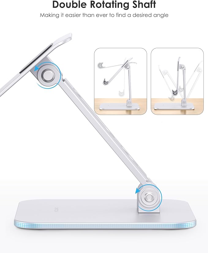 OMOTON Upgraded Adjustable Tablet Stand Holder, Heavy Duty Foldable Portable - Image 3