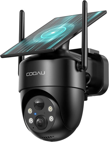 COOAU Solar Security Cameras Wireless Outdoor – Low-Light Rechargeable​​ by COOAU