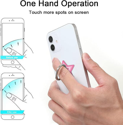 Bonoma Cute Star Phone Ring Holder, 3 Pack Universal Finger Ring Stand Grip - Image 4