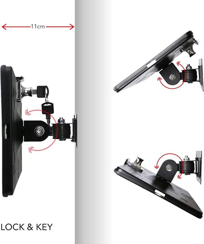 On Wall Mount Bracket for iPad 9.7", Anti-Theft Lock, Rotate Design - Image 3