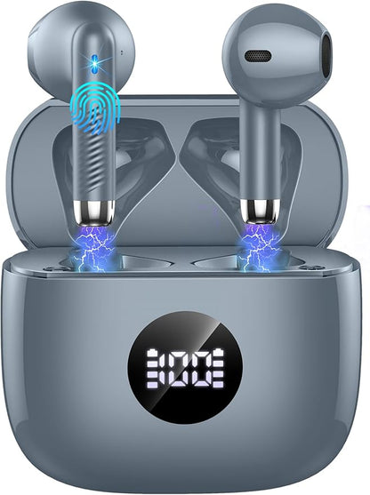 Wireless Earbuds, 40H Playback Mini Case IP7 Waterproof Sports Earphones by Jxrev