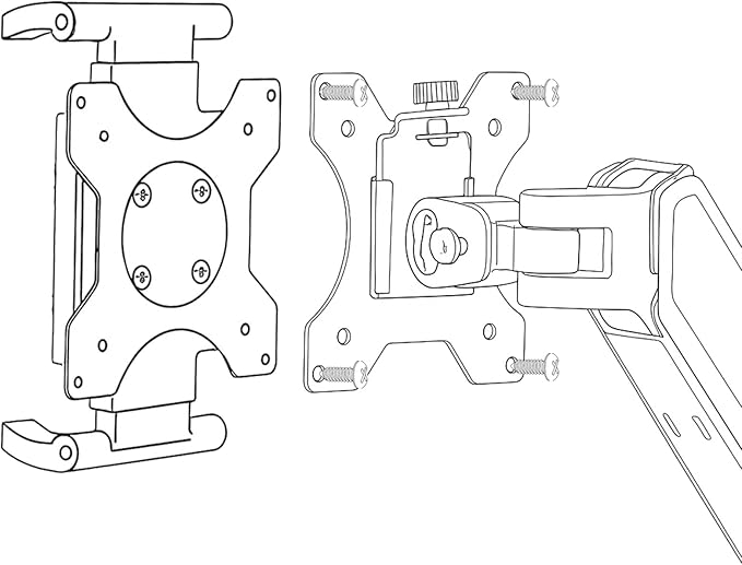 Universal VESA Mount Adapter for Tablets – Spring Clamp Holder for iPad and - Image 2