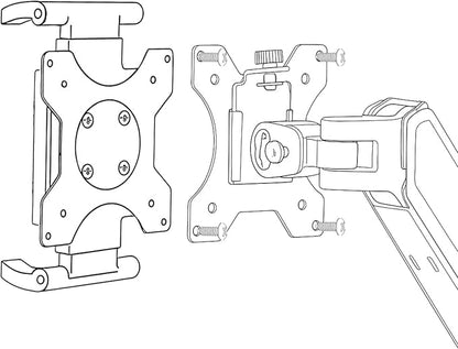 Universal VESA Mount Adapter for Tablets – Spring Clamp Holder for iPad and - Image 2