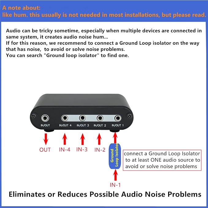 4-Way 3.5mm Stereo Audio Switch Input Signal Source Switcher Selector Splitter - Image 7