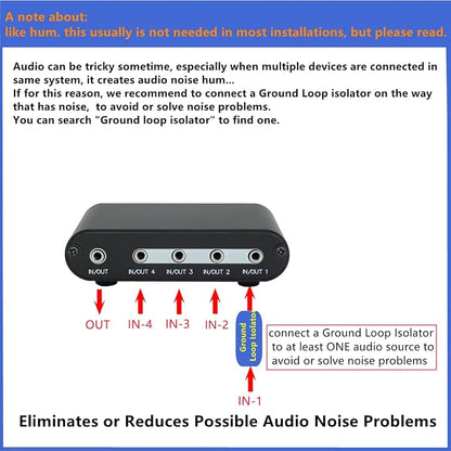 4-Way 3.5mm Stereo Audio Switch Input Signal Source Switcher Selector Splitter - Image 7
