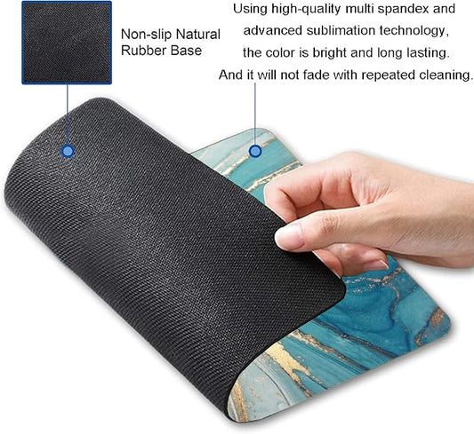 Mouse Pad, Marble Mouse Pad, Square Premium-Textured Mouse Mat Waterproof - Image 2