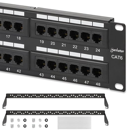 MANHATTAN 48-Port Network Patch Panel Cat-6 – 2U UL Listed - Image 2