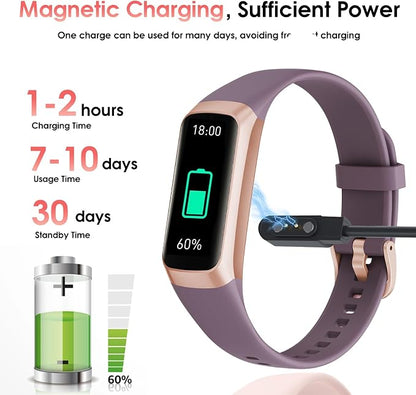 Fitness Tracker, 24/7 Heart Rate Blood Oxygen Blood Pressure Body Temp Monitor - Image 8