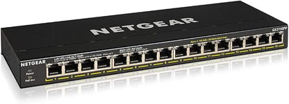 NETGEAR 16 Port PoE+ Gigabit Switch – Unmanaged Essentials Ethernet Switch by NETGEAR