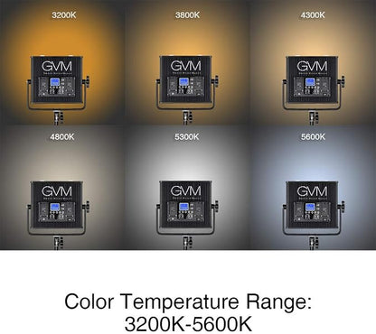 LED Video Light GVM 672S CRI97+ TLCI97+ 22000lux Dimmable Bi-color 3200K-5600K - Image 5