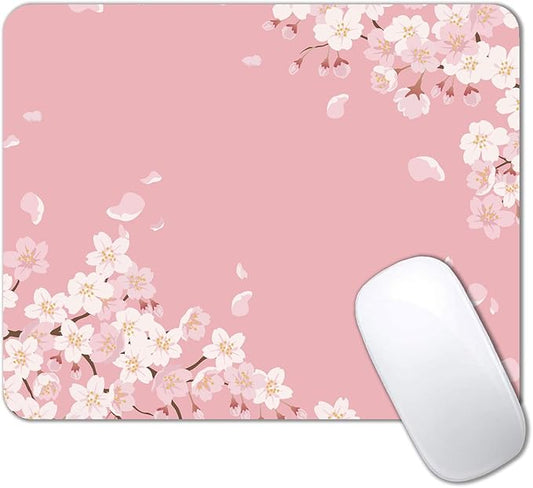 IMAYONDIA Cute Pink Mouse Pad, Floral Flowers Mouse Pad, Sakura Cherry Blossom by IMAYONDIA