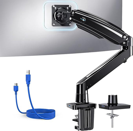 HUANUO Single Monitor Arm for 40 inch Screens, Ultrawide Computer Monitor Mount by HUANUO