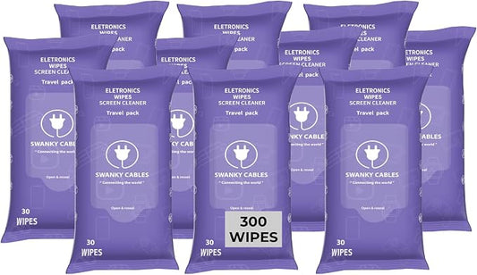 Screen Cleaner Wipes: Electronic Wipes by SWANKYCABLES