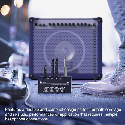 Fifine Headphone Amplifier 4 Channels Metal Stereo Audio Amplifier, Mini - Image 7