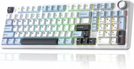 x Aula F99 Pro Wireless Mechanical Keyboard, Gasket Hot Swappable Custom by LEOBOG