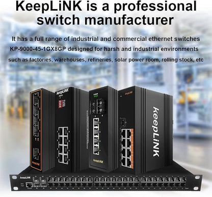 8 Port Industrial PoE Switch Unmanaged, Gigabit PoE Switch - Image 7